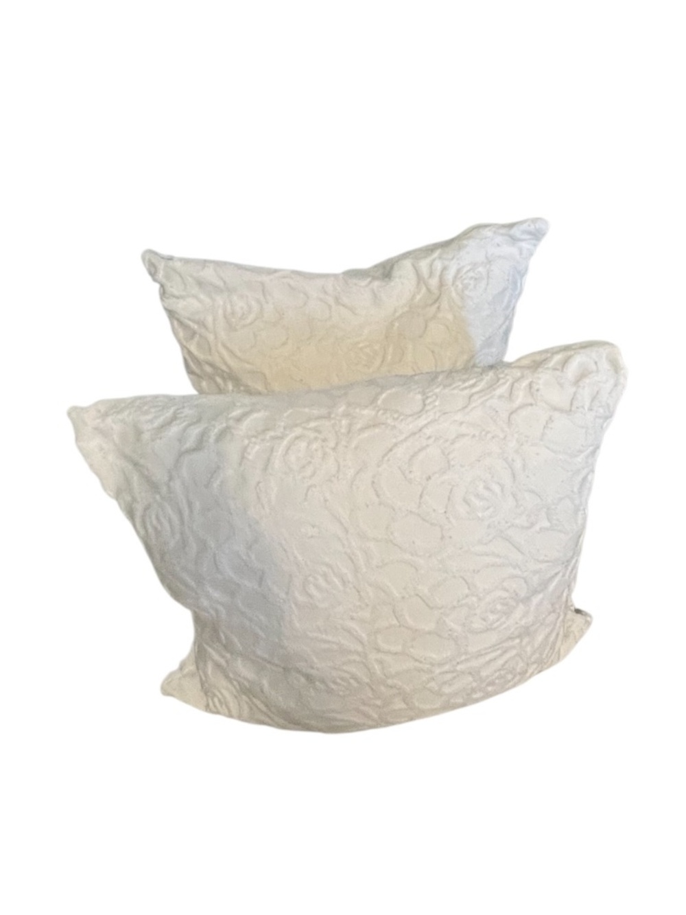 PiuBelle 2 Pck Cotton Euro Sham Filling Polyester White Gauze Pillow